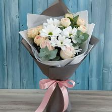 Букет цветов из:  Хризантемы и Розы в Терновской