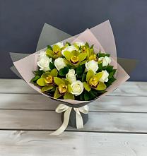 Букет цветов из:  Орхидеи и Розы в Терновской