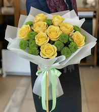 Букет цветов из:  Хризантемы и Розы в Терновской