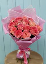 Букет 15 Розовых роз Равель в Терновской